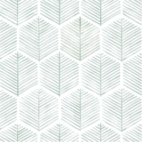 OSECAGE Modern Peel and Stick Wallpaper Boho Contact Paper 17.3''×276'' - color: Green, size: 17.3" x 276"