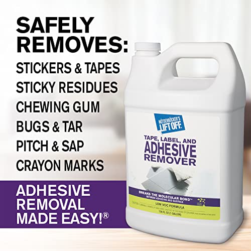Lift Off Tape, Label & Adhesive Remover, 1 Gallon, 40801 (Pack of 4) - size: 128 Fl Oz (Pack of 4)