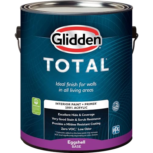 Glidden Total Interior Wall Paint & Primer All-in-One, Chocolate Eclair/Red, Flat, 1 Gallon - color: Chocolate Eclair