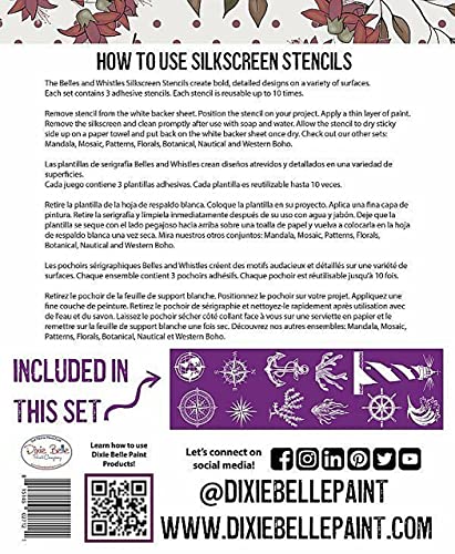 Dixie Belle Paint Company Silkscreen Stencil - Nautical 8� x 9� - 3 Pack - style: Nautical