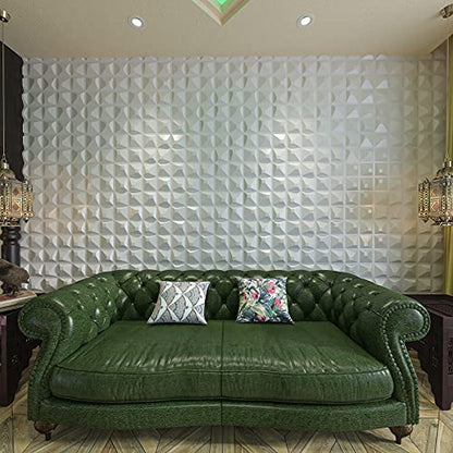 Art3d Decorative 3D Panels Textured Wall Design Board Pack of 12 Tiles 32 Sq Ft