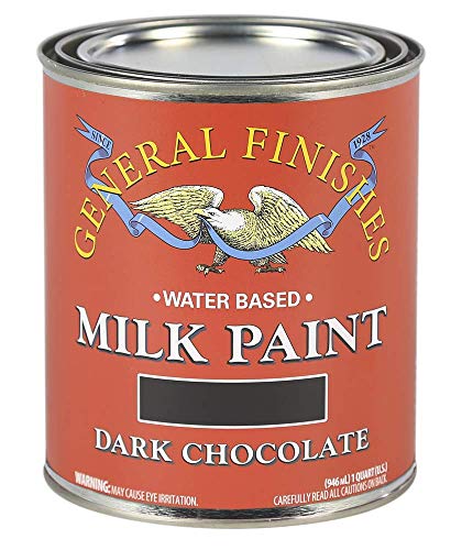 General Finishes Water Based Milk Paint, 1 Quart, Dark Chocolate - color: Dark Chocolate, size: 32 Fl Oz (Pack of 1)