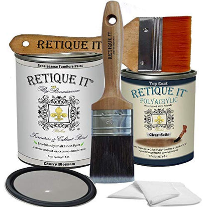 Retique It Chalk Furniture Paint by Renaissance DIY, Poly Kit, 04 Dove Grey, 32 Ounces