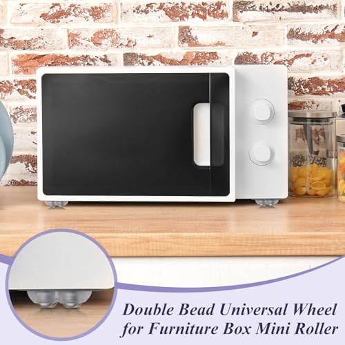 Honoson Self Adhesive Caster Wheels,Clear,4 Steel,16 Pcs - color: Clear, size: 4 Steel