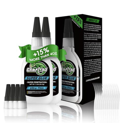 Ultra-Thin Super Glue Liquid Kit 4.6 oz for Plastic Metal Glass - size: 4 oz., style: ULTRA-THIN VISCOSITY