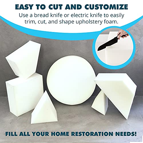 Foamma 1" x 18" x 30" High Density Upholstery Foam Padding, Thick-Custom Pillow, Chair, and Couch Cushion Replacement Foam, Craft Foam Upholstery Supplies, Foam Pad for Cushions and Seat Repair - size: 1" x 18" x 30"