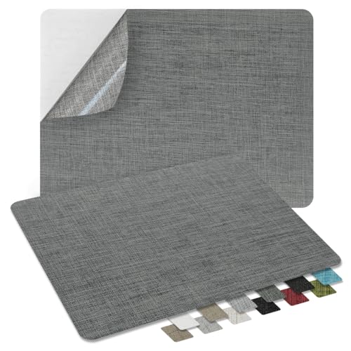 2Pcs Self-Adhesive Linen Fabric Patches, Quick Repair for Sofas, Tents, Car Seats/8" x 11", Grey - color: Grey