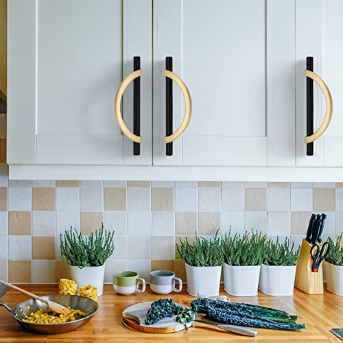 Amerdeco 10 Pack Black Brushed Gold Cabinet Pulls 5 Inch(128MM) Hole Centers Kitchen Cabinet Handles Hardware Kitchen Handles for Cabinets Cupboard Handles Drawer Pulls… - color: Black Brushed Gold, size: 5"/128MM Hole Center, style: 10 Pack