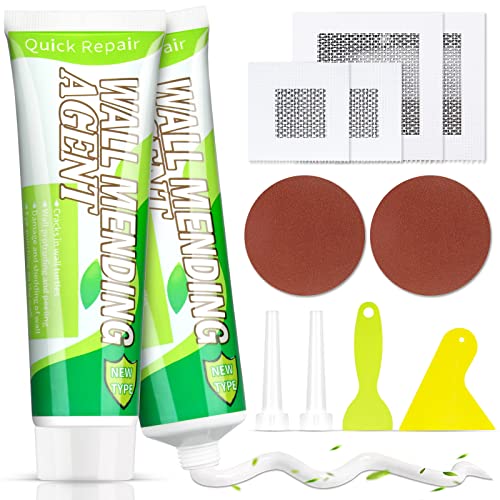 Drywall Repair Kit, 2 Pcs Spackle Wall Repair Patch Kit, Wall Mending Agent Quick and Wall Surface Hole Fill Quick and Easy Solution (2 Pack) - color: 2 Pack