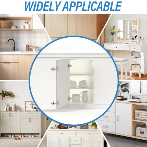 4 Pack Soft Close Hinges Hidden Lazy Susan Cabinet 165 & 135 Degree - color: 2 Pack 165° & 2 Pack 135°