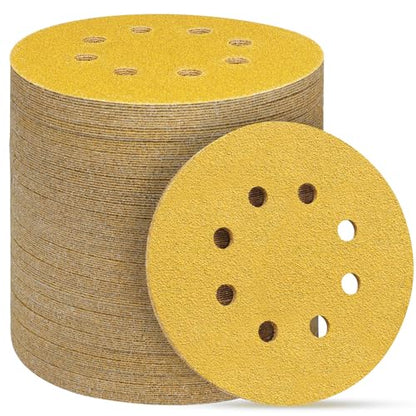 100PCS 5 Inch Sanding Discs 60 Grit Random Orbit Sander Sandpaper - style: Advanced Aluminum Oxide