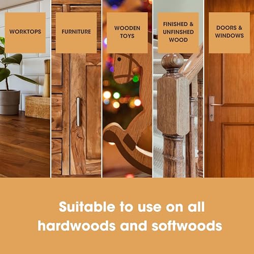 Furniture Clinic Wood Wax Polish, Clean & Protect Treated & Untreated Wood - size: 17oz / 500ml