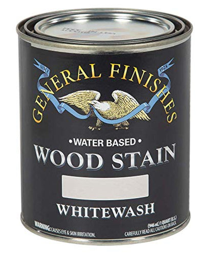 General Finishes Water Based Wood Stain, 1 Quart, Whitewash - color: Whitewash, size: 1 Quart