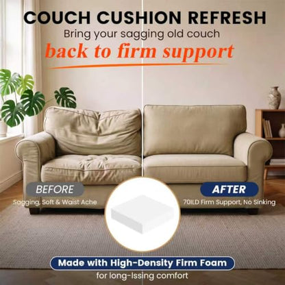6" X 24" x 24" High Density Upholstery Foam Couch Cushion Replacement - size: 6" x 24" x 24" (1 Pack)
