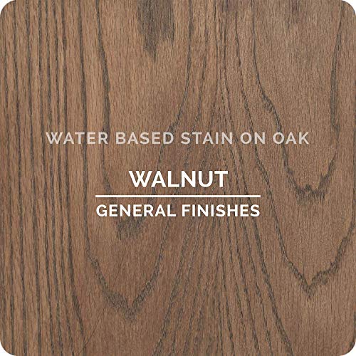 General Finishes Water Based Wood Stain, 1 Quart, Walnut - color: Walnut, size: 1 Quart