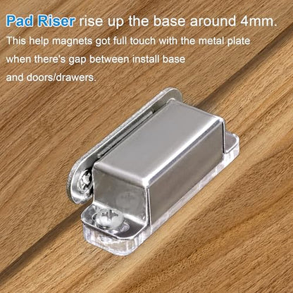 whitesnow Magnetic Cabinet Latch Furniture Drawer Catches, Pack of 2