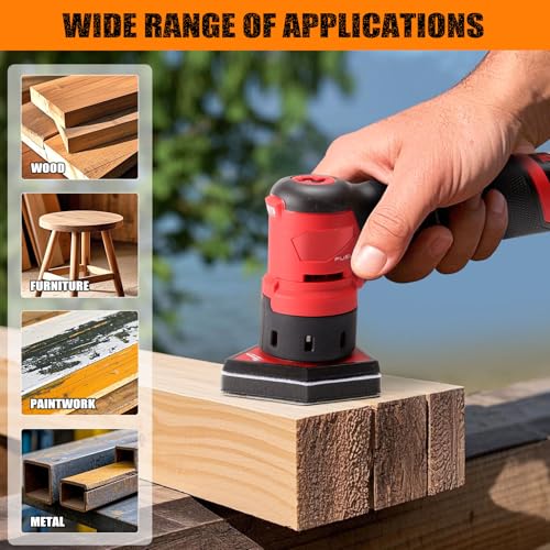 POLIWELL Orbital Triangle Sanding Sheets 50PCS 90x65mm Hook & Loop - style: 80 Girt