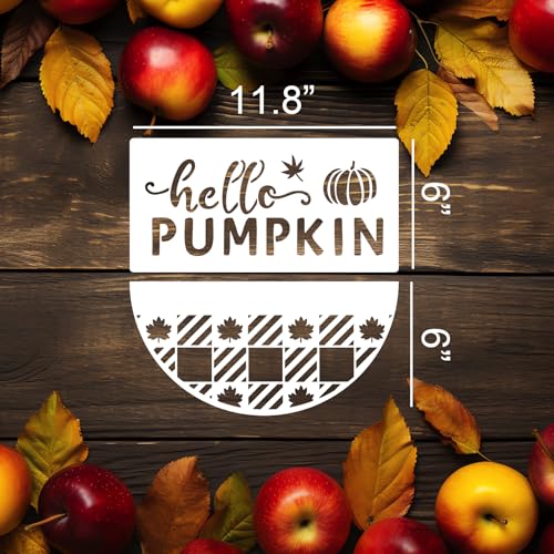 Fall Stencils for Painting on Wood Half Circle Stencils for Crafts Reusable