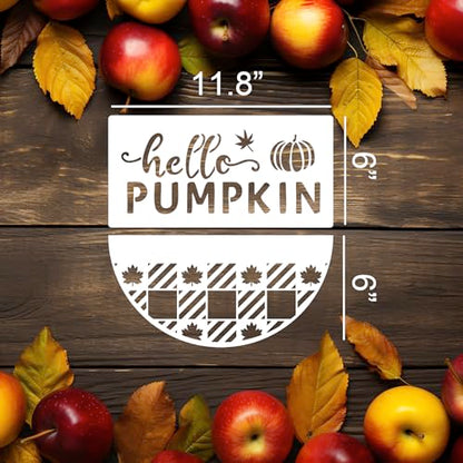 Fall Stencils for Painting on Wood Half Circle Stencils for Crafts Reusable