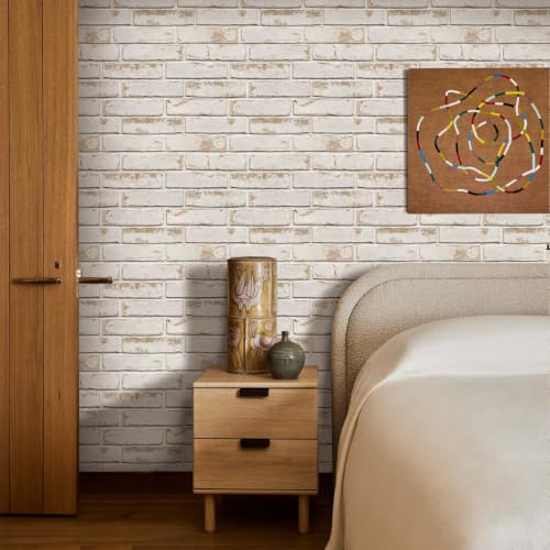 3D Peel and Stick Faux Brick Wall Panels 15.7" x 11.8" 10-Pack - color: BRICK-K