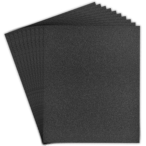 80 Grit Sand Paper, 9 x 11 Inch, 10 Pcs Wet Dry Sandpaper Sheets, Silicon Carbide for Wood, Metal, Automotive Sanding and Polishing, Waterproof and Durable - style: 80 Grit