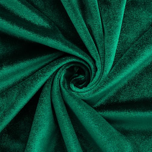 Hunter Green Velvet Fabric by The Yard, 5 Yards, 60" Wide - color: Hunter Green, size: 5 yard pre cut