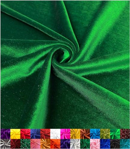 Barcelonetta | Stretch Velvet Fabric | Luxury & Soft | Velvet Fabric | 60" Wide Roll | 10% Spandex | Sewing, Apparel, Upholstery (Kelly Green, 1 Yard) - color: Kelly Green, size: 1 Yard