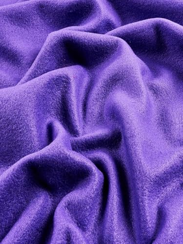 Polar Fleece Solid Purple, Fabric by the Yard - color: Purple