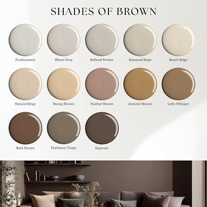 Evolve Interior Paint & Primer, Four Sheens, 1-Gallon & 5-Gallon, Designer Curated Color Palette – One-Coat Coverage, Excellent Hide, Low VOC, Low Odor, Washable Paint for Walls, Ceilings & Trim - Semi-Gloss Sheen (Balanced Beige, 1-Gallon (128 fl. Oz.))