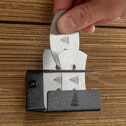 Blue Spruce Toolworks Midi Card Scraper Set, Shape And Smooth Tight Curves And Small Parts, Compact Woodworking Scrapers, USA Made