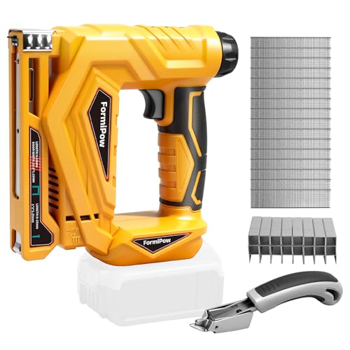 3-in-1 Brad Nailer/Narrow Crown Stapler for Dewalt 20V Battery - color: Yellow