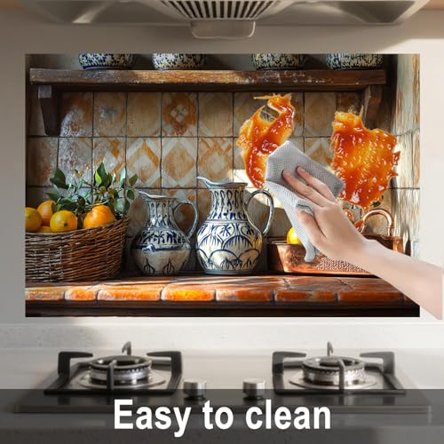 Nuxovilar Kitchen Backsplash Peel and Stick Wallpaper,17.72"x27.56" - color: A-Retro style