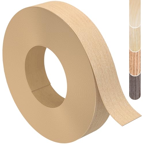 Maple Edge Banding, 3/4 inch x 250ft roll of Veneer Wood Edge Banding Preglued Flexible, Tape Banding for Cabinet Plywood - color: Maple, size: 3/4"x 250ft