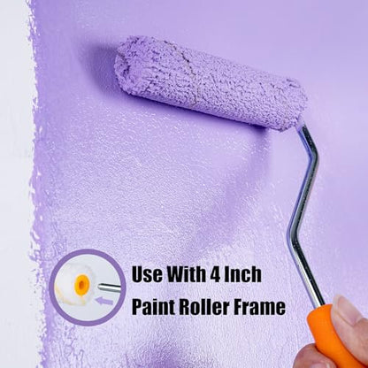 Mister Rui 24 Pieces 4-Inch Small Paint Roller Covers Microfiber Rollers