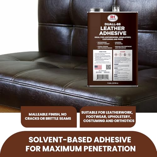 Duall-88 Leather Glue 1 Gal - Leather Cement for Upholstery & Repair - size: Gallon