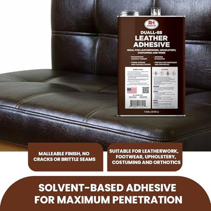 Duall-88 Leather Glue 1 Gal - Leather Cement for Upholstery & Repair - size: Gallon
