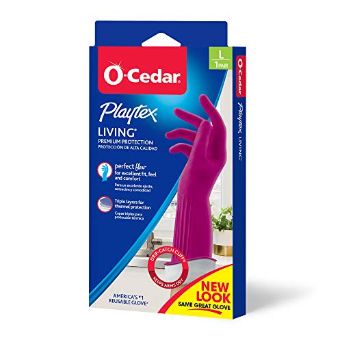 Playtex Living Reuseable Rubber Cleaning Gloves (Large, 72 Pairs), Premium Protection Reusable Household Gloves - size: Large (Pack of 72)