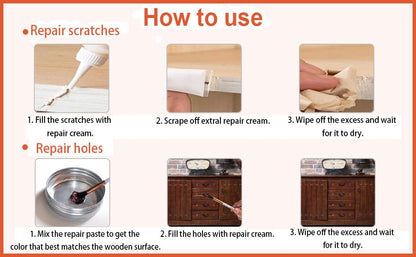 Wood Furniture Repair Kit 12 Colors Fillers Touch Up Paint Repair Scratch - color: 12 Colors
