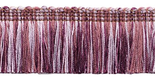 DÉCOPRO 1 3/4" (4cm) Long Noblesse Collection Beautiful Brush Fringe Trim # 0175HB, Luscious Lavenders #2927 (Lavender Purple, Dark Purple, Light Purple) 5 Yard Value Pack (15 ft/4.5m) - color: Luscious Lavenders #2927 (Lavender Purple, Dark Purple, Light