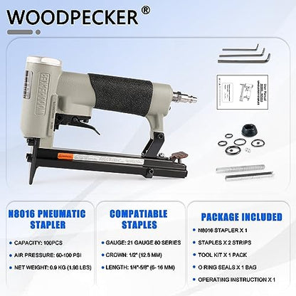 Woodpecker N8016 21 Gauge Upholstery Stapler 80 Series