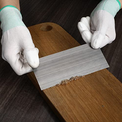 Therwen Card Scraper Burnishing Tool Cabinet Scraper Woodworking, Silver - color: Silver