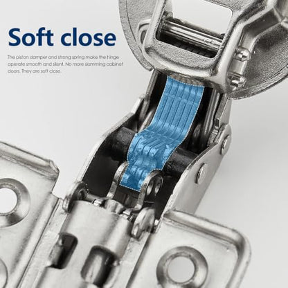 Ravinte European Kitchen Cabinet Hinges, Soft Close, Half Overlay, 4 Pack - size: Half Overlay