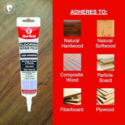 Red Devil 056070 Flooring Repair Filler, 5 oz., Dark Mahogany, 1 Pack - color: Dark Mahogany, size: Pack of 1