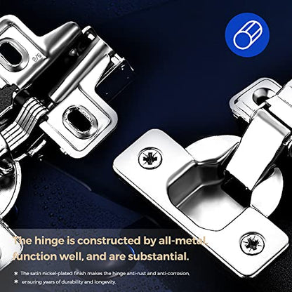 Ravinte Short Arm Kitchen Cabinet Hinges,5/8 Inch Overlay,10 Pack 5 Pairs - size: 5/8 Inch Overlay Cabinet
