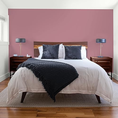 Glidden Total Interior Wall Paint & Primer All-in-One, Mauve Madness/Purple, Flat, 1 Gallon - color: Mauve Madness, size: 128 Fl Oz (Pack of 1)