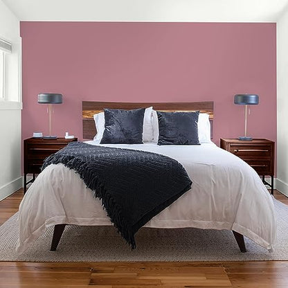 Glidden Total Interior Wall Paint & Primer All-in-One, Mauve Madness/Purple, Flat, 1 Gallon - color: Mauve Madness, size: 128 Fl Oz (Pack of 1)