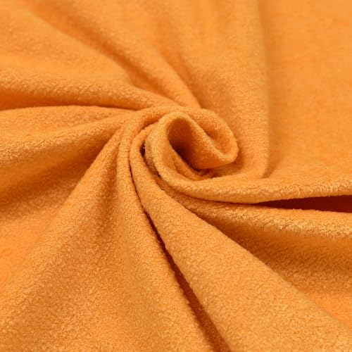 Surf turtle Orange Short Pile Thick Upholstery Fabric, 60" Wide, 1 Yard - color: Orange
