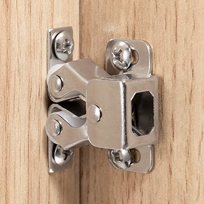 Keenkee Cabinet Latch Double Roller Catch, Nickel, 8 PCS - color: Nickel 8ps