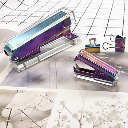 Rainbow Staple Remover Staples Puller Removal Claw Tool - color: Clear & Rainbow Tone