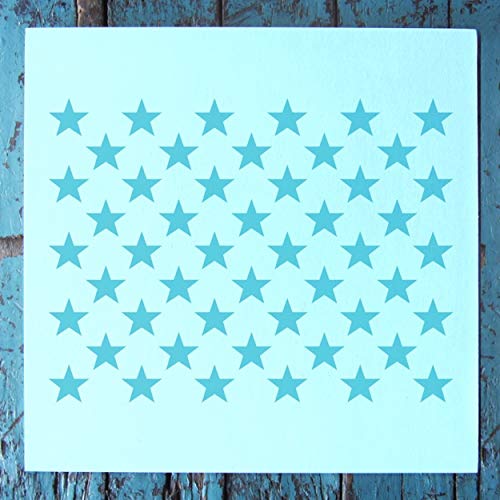 Mixed Media 12 Pack Pattern Stencil Set - Checkers, Bricks, Hexagons, Moroccan, Dots, Thatched, Diamonds, Asian Star, Chevron, Quatrefoil, 50 Stars, Scallop, Laser Cut Mylar each 5.75”x 6” by Stencil1 - color: Mixed Media 12 Pack Pattern Stencil Set